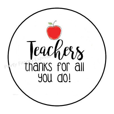 #ad TEACHERS THANK YOU FOR ALL YOU DO ENVELOPE SEALS LABELS STICKERS FAVORS $1.99