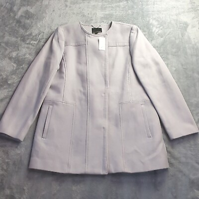 #ad Banana Republic NWT Cotton Snap Closure Jacket Coat Gray Classy Sz XL Lined $102.58