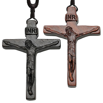 #ad #ad Wooden Crucifix Necklace Men Women#x27;s Vintage Charm Drop Necklace Adjustable $12.49