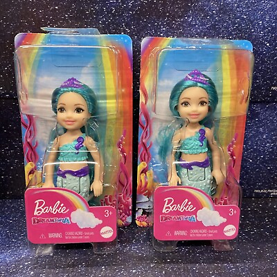 #ad 2 X Barbie Dreamtopia Chelsea Mermaid Rainbow Princess New Free Shipping $24.88