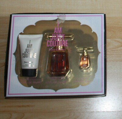 #ad I AM Juicy Couture by Juicy Couture Gift Set 3 pc Edp 1.7oz .17oz Body Souffle $44.88
