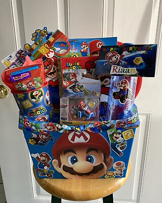 Super Mario Gift Basket Birthday Easter Gift Baskets Gift Baskets $87.00