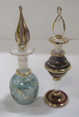 #ad #ad 2 Handblown Glass Egyptian Perfume Bottles $17.99