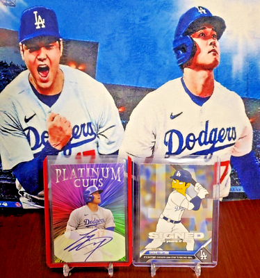 #ad #ad Shohei Ohtani 2x Lot Topps NOW Dodgers Signed OS 21 Simpsons Style Platinum Cuts $9.99
