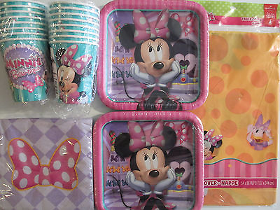 #ad MINNIE MOUSE Bow Tique Dream Party Birthday Party Supply Kit for 16 $31.99