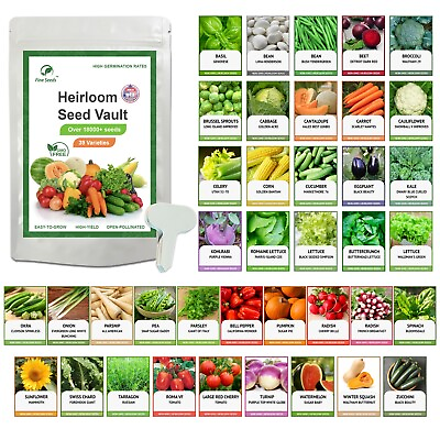 #ad Heirloom Vegetable Seeds Survival Garden Kit Over 18000 Seeds 39 Varieties $29.99