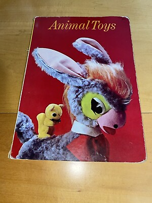 #ad Vintage 1968 Animal Toys Book Children Reading RARE $24.99