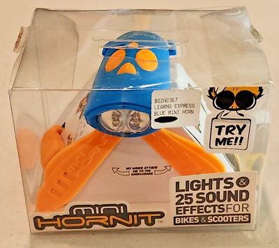 #ad BRAND NEW Mini Hornit Bike Bicycle Scooter Horn amp; Head Light w 25 Sound Effects $12.50