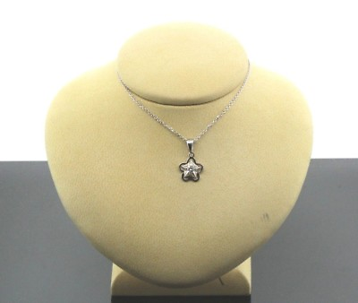 #ad Estate Diamond 14k White Gold Necklace Chain 0.20 TCW $220.00