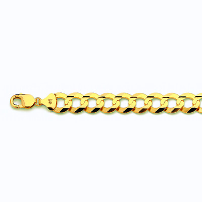 #ad 14k Yellow Gold 14mm Solid Curb Chain Bracelet Size 7quot; 9quot; $2489.20