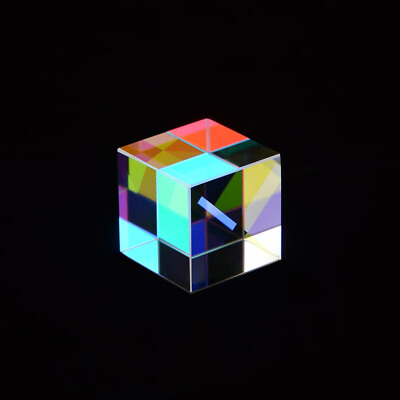 1pc Optical Glass X cube Dichroic Cube Prism RGB Combiner Splitter Crystal Gift $9.30