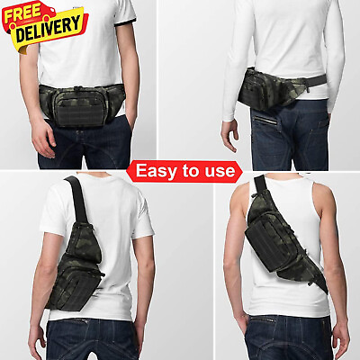 #ad Tactical Gun Bag Right amp; Left Hand Pistol Waist Pouch Concealed Carry Fanny Pack $23.99