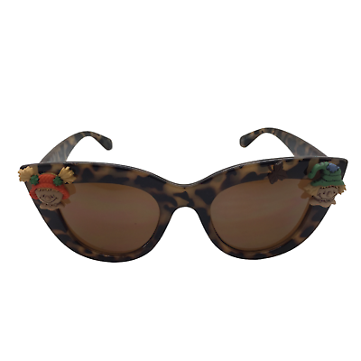 #ad Women#x27;s Embellished Cat Eye Sunglasses Scarecrow Pumpkin Squirrel Fall Leaves $39.99