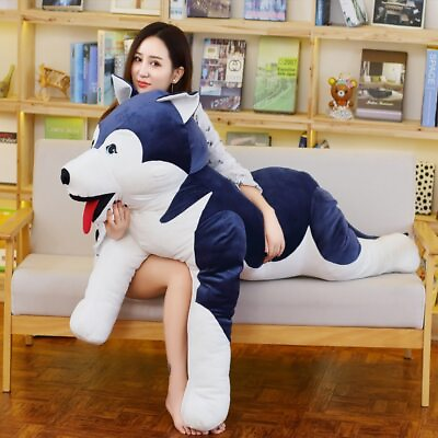 #ad Giant Husky Plush Toys Stuffed Soft Animal Simulation Dog Dolls Pillow Gift $72.27