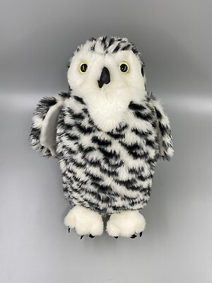 #ad Douglas Cuddle Toys Black White Owl Realistic Plush Stuffed Animal 15” VTG 1990 $32.00