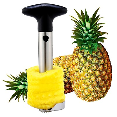 #ad Pineapple Corer Slicer Stainless Steel Kitchen Fruit Corer Peeler Remover Easy $4.79