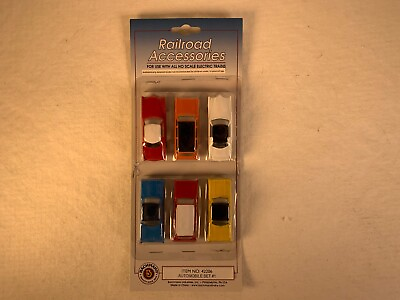 #ad BACHMANN HO #42206 AUTOMOBILE SET #1 6 CARS NEW IN SEALED BLISTER PACK $9.95
