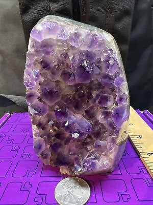 #ad 2.8 Lb. Purple Amethyst Cutbase Freestanding Cluster Nice Size Crystalsverynice $100.00