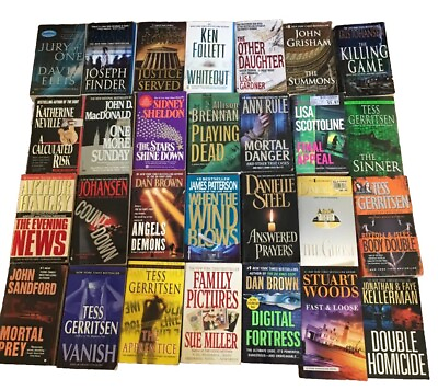 #ad 🌟 FLASH SALE Lot of 18 THRILLER Suspense Crime Mystery Fiction Paperback Books $32.90