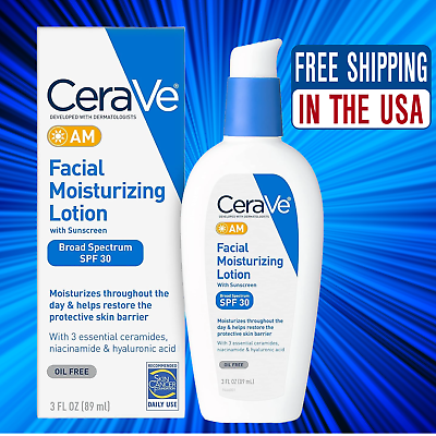 #ad #ad Cerave AM Facial Moisturizing Lotion SPF 30 Face Moisturizer 3 oz Best Brand New $11.95
