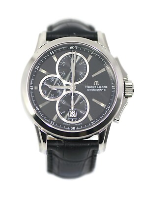 #ad Maurice Lacroix Pontos Chronograph Stainless Steel Watch PT7538 $1300.00