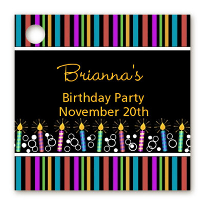 #ad Birthday Wishes Personalized Birthday Party Card Stock Favor Tags Set of 20 $7.25
