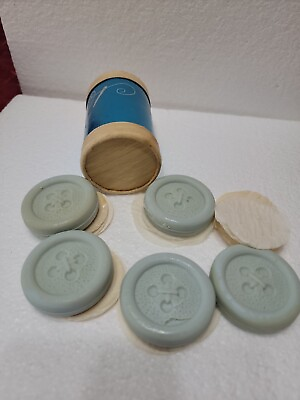 #ad AVON Button Soap Novelty Shaped like Buttons Guest Soaps Wooden Spool Sewing $8.99