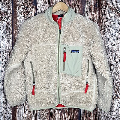 #ad Patagonia Kids Retro X Cardigan Fleece Sherpa Deep Pile Youth Medium 10 Jacket $69.99