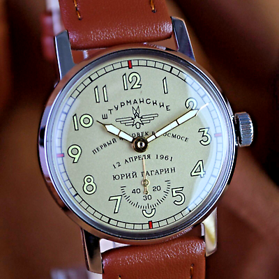 #ad Soviet Watch Pobeda Sturmanskie Yuri Gagarin Vintage Soviet Men Mechanical Watch $110.00