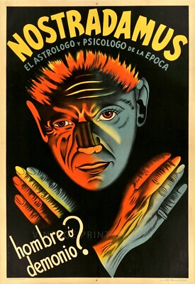#ad Nostradamus Human or Devil 1930 Vintage Fortune Teller Magic Canvas Print 20x29 $56.94