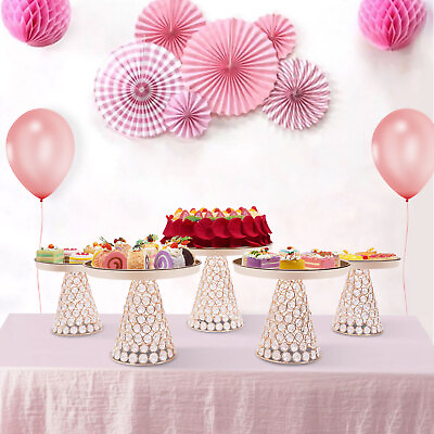 #ad 5 Set Cake Stand Dessert Display Holder Cupcake Plate For Wedding Decoration $83.70