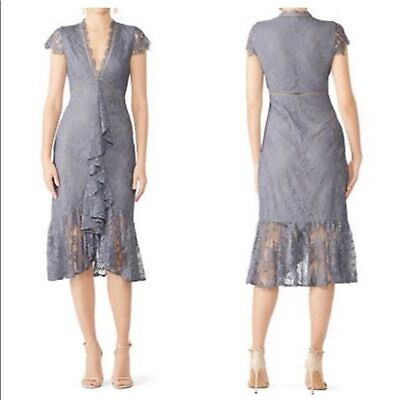 #ad Saylor Silver Myriem Lace Dress $80.00