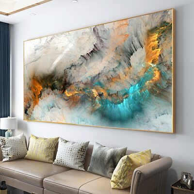 #ad Cloud Abstract Canvas Painting Wall Art Print Poster For Living Home Room Decor $8.45