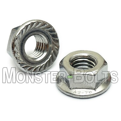 #ad Serrated Hex Flange Lock Nuts DIN 6923 A2 Stainless Steel M4 M5 M6 M8 M10 M12 $6.39