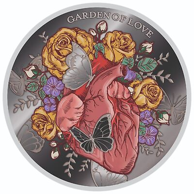 #ad GARDEN OF LOVE Silver Coin 500 Francs Cameroon 2023 $69.95