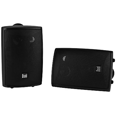 #ad Dual Electronics 4quot; 3 Way Indoor Outdoor Speakers Pair Black $38.00