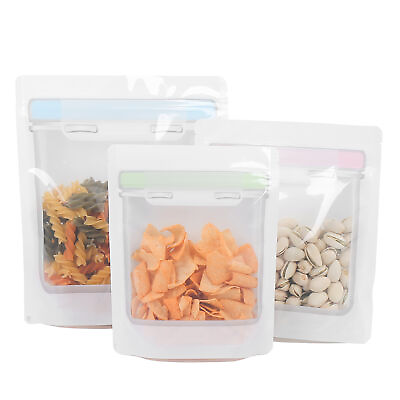 #ad Resealable Bags for Food Storage Plastic Packaging Bags with Window for Candy $26.99
