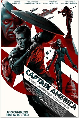 #ad Captain America the Winter Soldier Movie Alternate Poster #2 Marvel Print $16.99