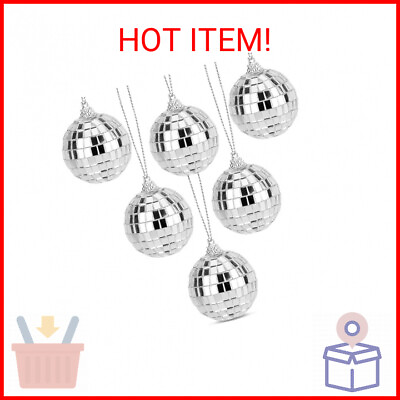 #ad Hanging Disco Ball Party Decorations 6Pcs Mirror Disco Ball Disco Party Decora $9.58