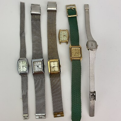 #ad Vintage Timex Electric Watch Lot Ladies Q Quartz Repair Or Parts $49.87