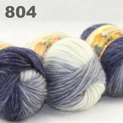 #ad AIPYARN 3BallsX50gr Chunky Hand Shawls Rainbow Wool Knitting Crochet Yarn 04 C $32.77
