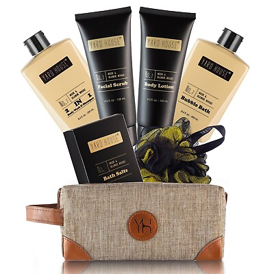 #ad Yard House Bath and Body Gift Set for Men Luxury Christmas Spa Gift Baskets Him $29.99