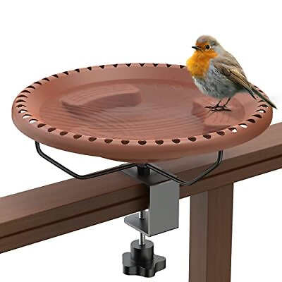 #ad Deck Mount Bird Bath for Outdoor Bird Bath Bowl with Steel Clamp $30.15