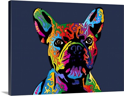 #ad French Bulldog Canvas Wall Art Print Dog Home Decor $79.99