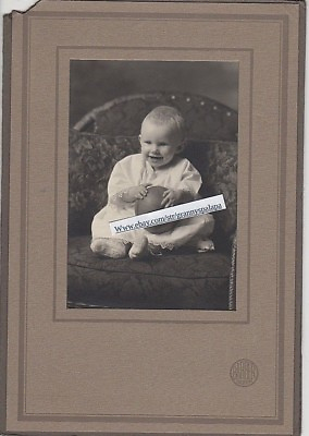 #ad Cute Vintage Photo Baby With Ball Denver Colorado Barber Photographer $9.90