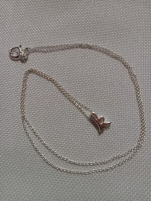 #ad #ad Sterling Silver 925 Initial Necklace Silver Letter Pendant 16quot; $11.00