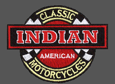 #ad INDIAN CLASSIC CAFE RACE EMBROIDERED Biker Patch IRON On Sew On 3.5 inch $7.95