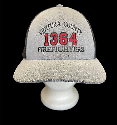 #ad NEW Ventura County Firefighters 1364 Embroidered Fitted Baseball Cap L XL Mesh $24.99