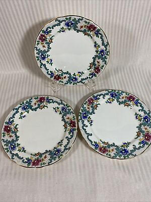 ROYAL CAULDON VICTORIA SET OF 3 Bread and Butter 6 1 2quot; $19.00