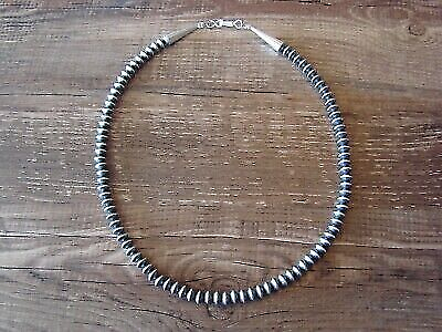 #ad Navajo Pearl Sterling Silver Saucer Bead Hand Strung 16quot; Necklace Doreen Jake $108.99